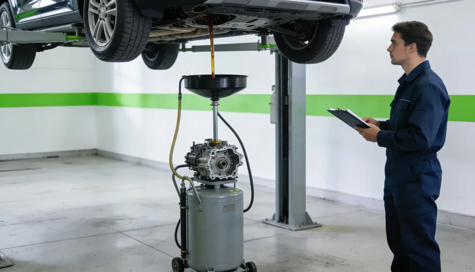 Oficina especializada em câmbio automático com equipamentos de diagnóstico